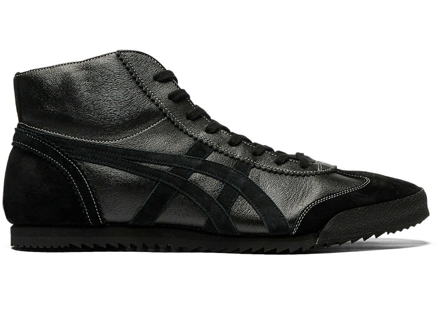 メキシコ合衆国 ミッド 晴れ晴れしい 黒いこと 黒いこと オニツカタイガー スニーカー メンズ ONITSUKA TIGER ONITSUKA TIGER MEXICO 66 MID RUNNER DELUXE NIPPON MADE BLACK / BLACK BLACK メンズ靴-靴