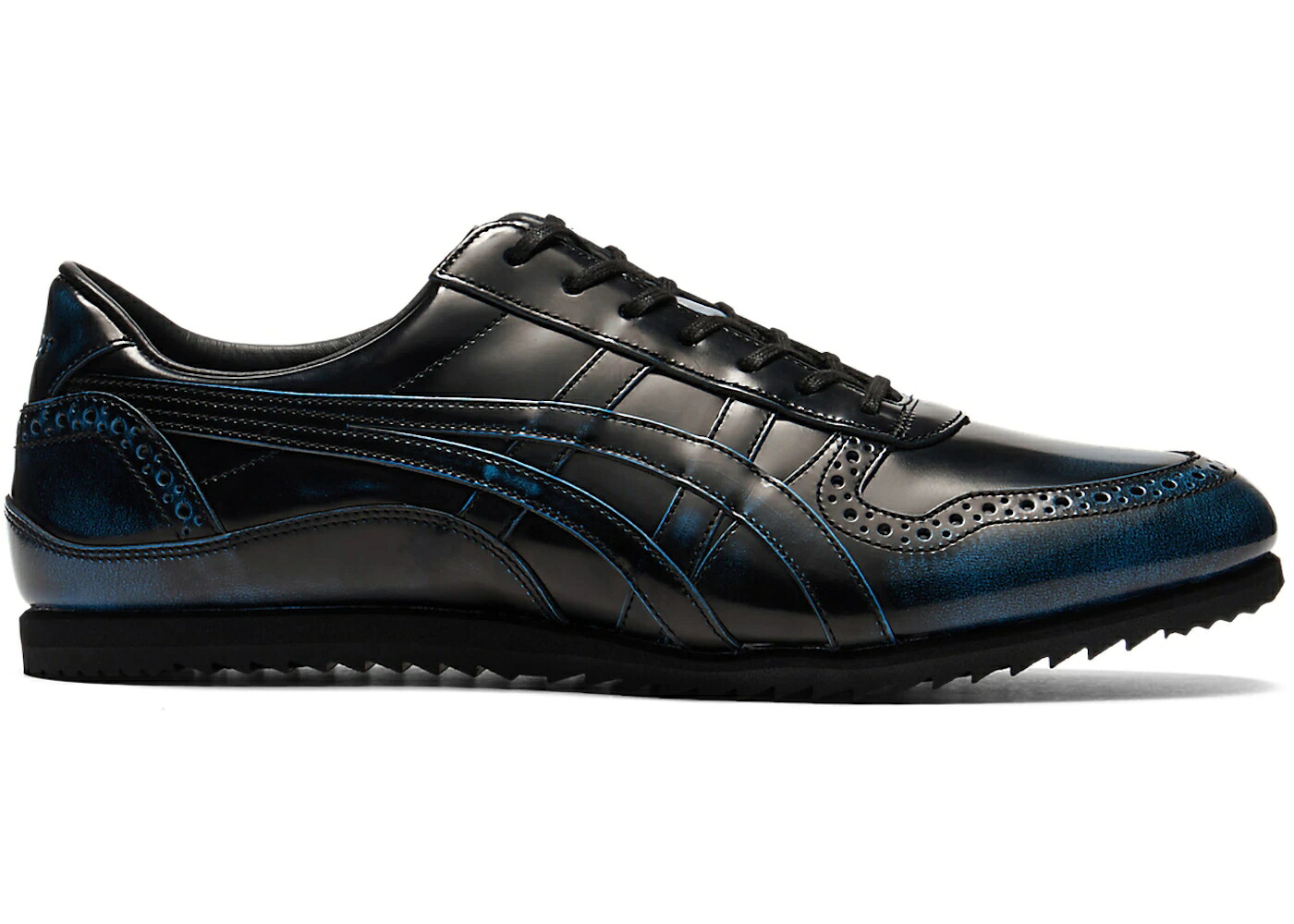 アルティメイト トレーナー 黒色 ブラック 青色 ブルー オニツカタイガー スニーカー メンズ ONITSUKA TIGER ONITSUKA TIGER ULTIMATE TRAINER BLACK TUNA BLUE / BLACK TUNA BLUE|スニケス