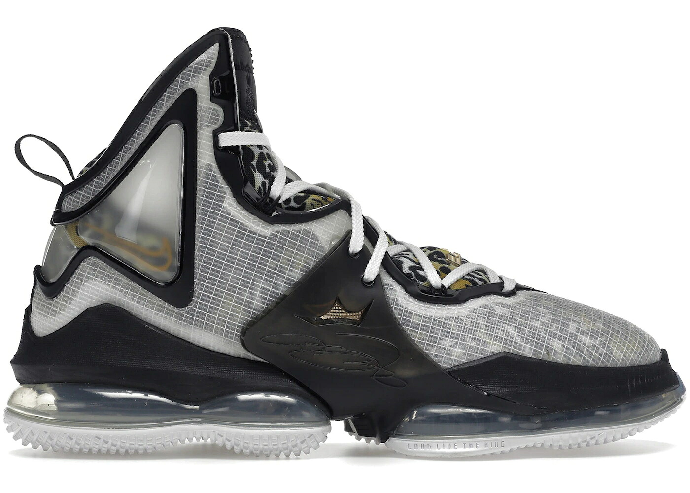 ナイキ レブロン 白色 ホワイト 黒色 ブラック ゴールド スニーカー メンズ NIKE LEBRON 19 ROYALTY / WHITE BLACK METALLIC GOLD｜スニケス