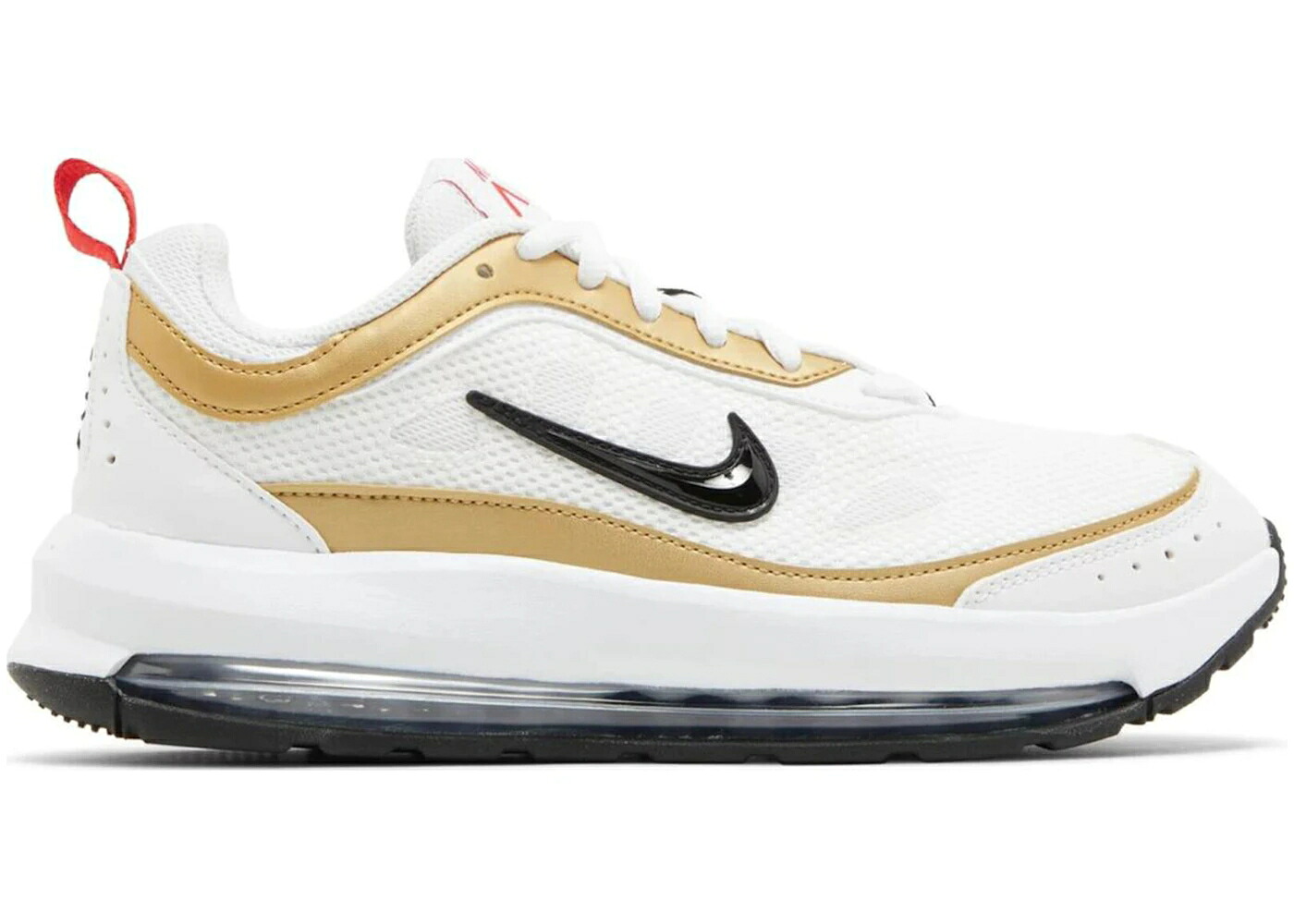 ナイキ マックス 白色 ホワイト ゴールド 赤 レッド エアマックス WOMEN'S スニーカー レディース NIKE AIR MAX AP WHITE METALLIC GOLD RED (WOMEN'S) / WHITE METALLIC GOLD UNIVERSITY｜スニケス
