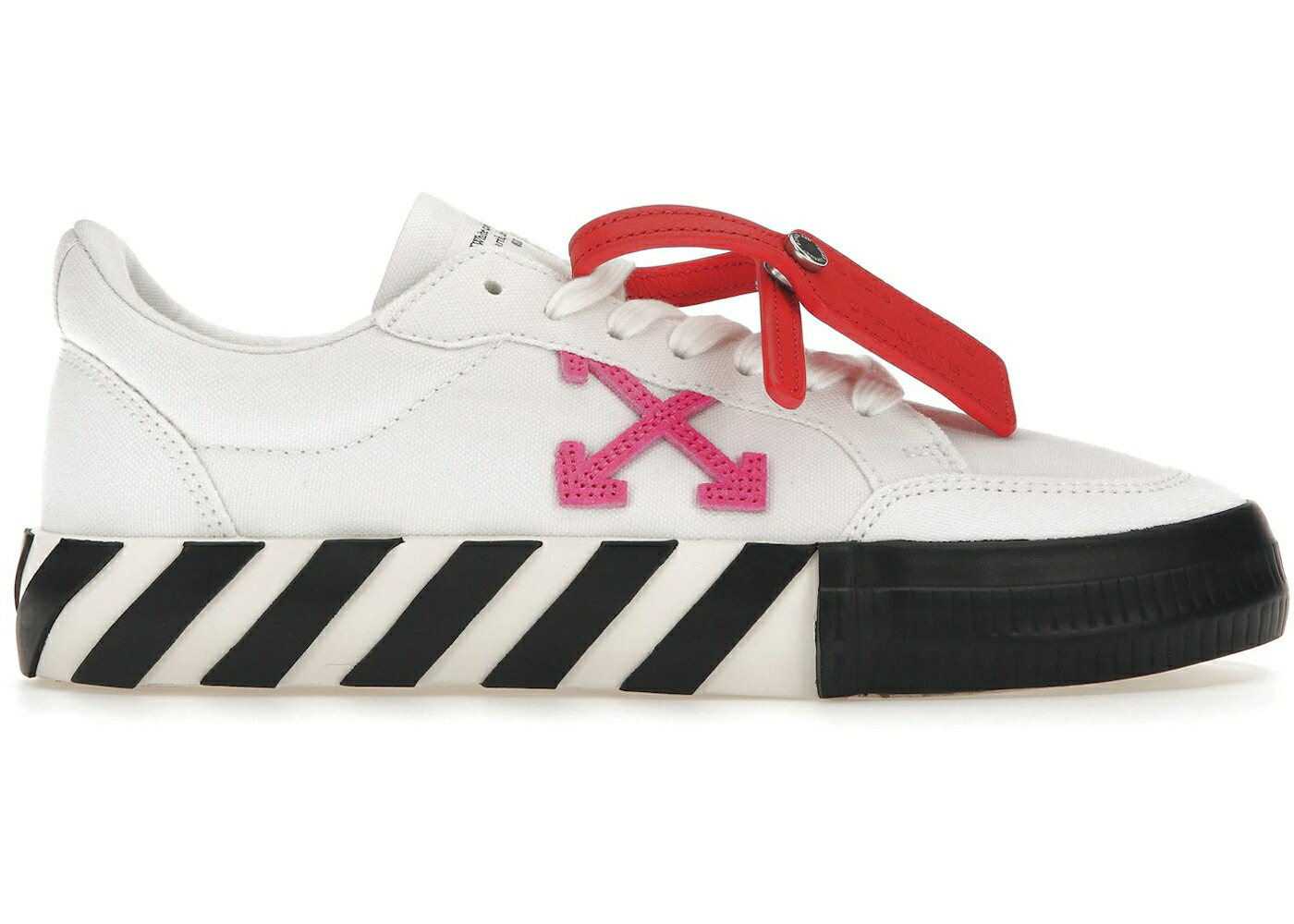 象牙色 白いこと 白いこと 黒いこと 黒いこと WOMEN\u0027S スニーカー レディース OFF-WHITE VULC LOW WHITE BLACK FUCHSIA (WOMEN\u0027S) / WHITE FUCHSIA