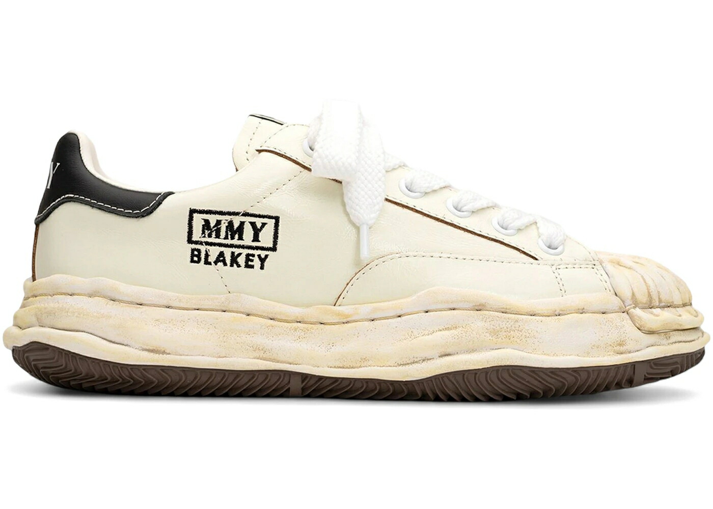 メゾン ミハラヤスヒロ レザー 白色 ホワイト スニーカー メンズ MAISON MIHARA YASUHIRO MAISON MIHARA YASUHIRO BLAKEY OG SOLE WRINKLED LEATHER LOW WHITE /
