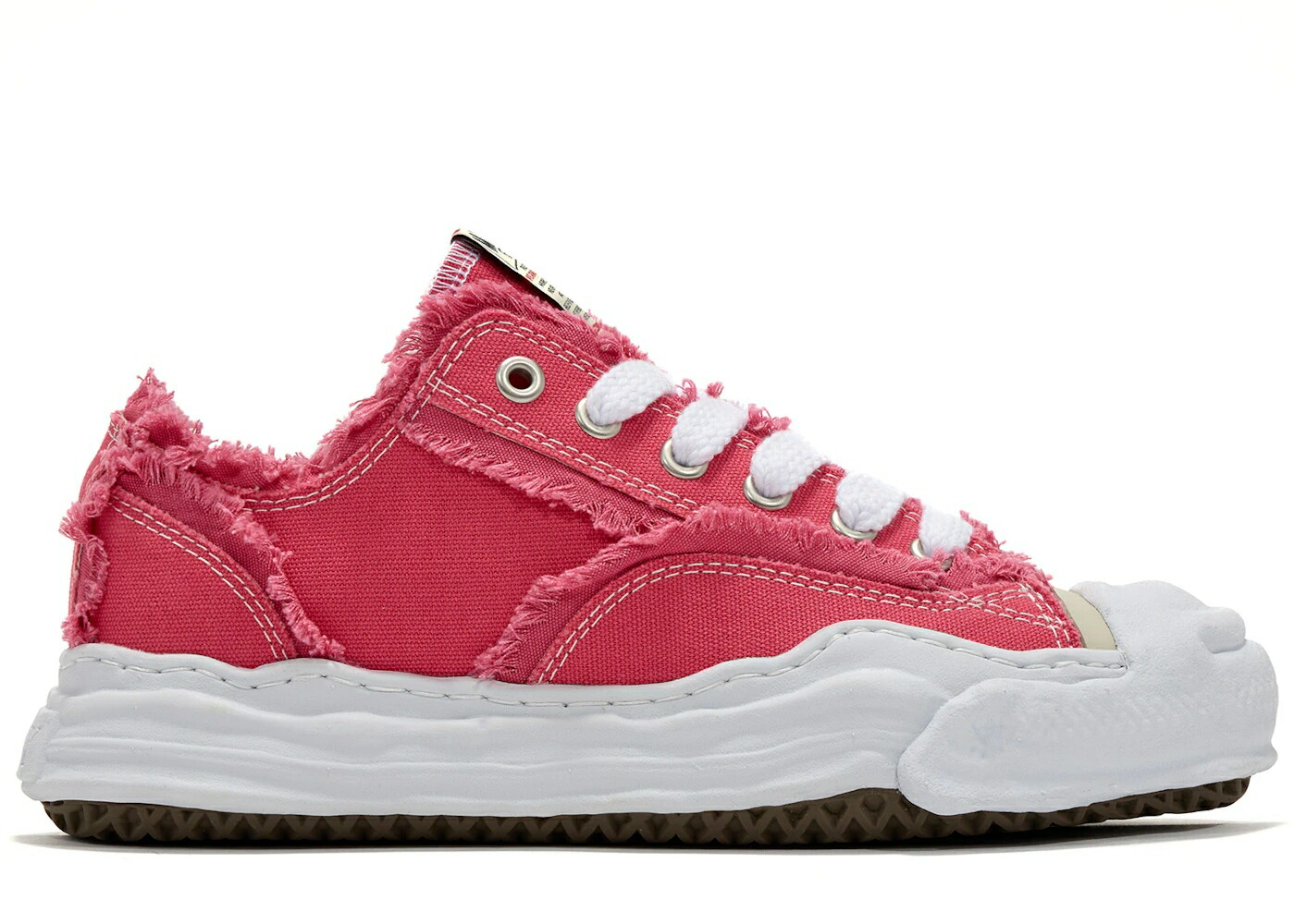 メゾン ミハラヤスヒロ ピンク スニーカー メンズ MAISON MIHARA YASUHIRO MAISON MIHARA YASUHIRO HANK OG SOLE CANVAS LOW-TOP FRAYED PINK / FRAYED PINK