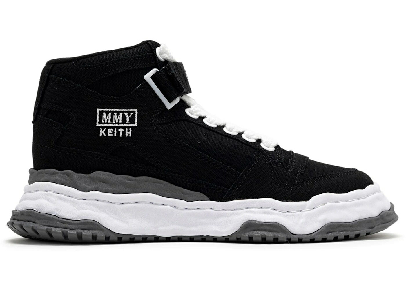 メゾン ミハラヤスヒロ ハイ 黒色 ブラック 白色 ホワイト スニーカー メンズ MAISON MIHARA YASUHIRO MAISON MIHARA YASUHIRO KEITH OG SOLE CANVAS HIGH BLACK WHITE /