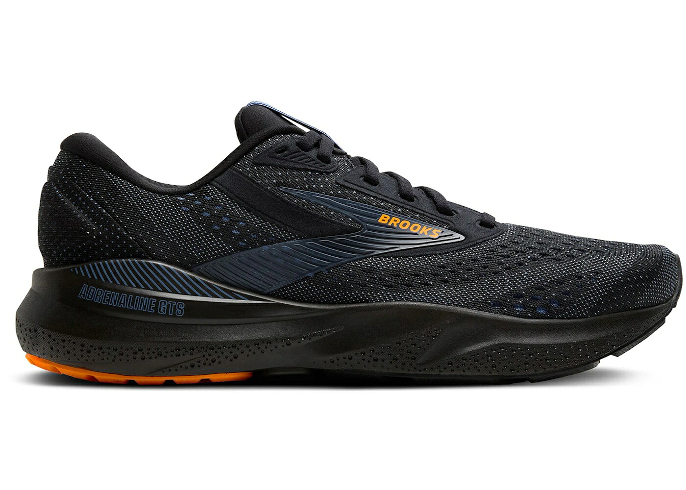 ブルックス 黒色 ブラック カントリー 青色 ブルー 橙 オレンジ スニーカー メンズ BROOKS ADRENALINE GTS 24 BLACK COUNTRY BLUE ORANGE / BLACK COUNTRY BLUE ORANGE｜スニケス