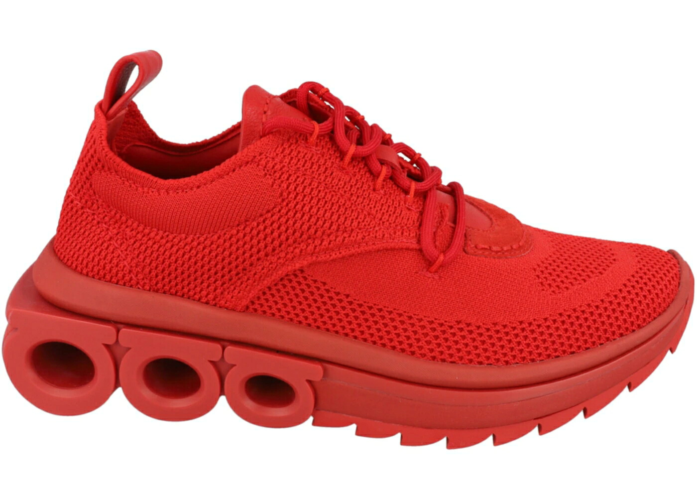 編み物 赤 赤いこと WOMEN\u0027S スニーカー レディース FERRAGAMO NIMA KNIT GANCINI LOW-TOP RED (WOMEN\u0027S) /