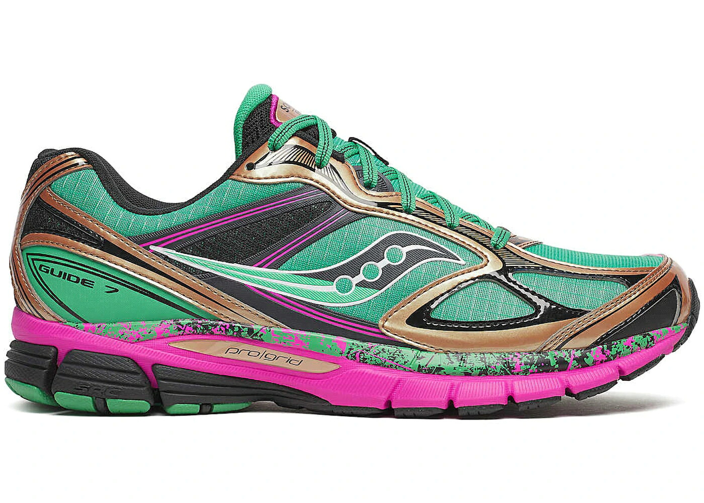 サッカニー 緑 グリーン 銅 ブロンズ スニーカー メンズ SAUCONY PROGRID GUIDE 7 GREEN BRONZE / GREEN BRONZE