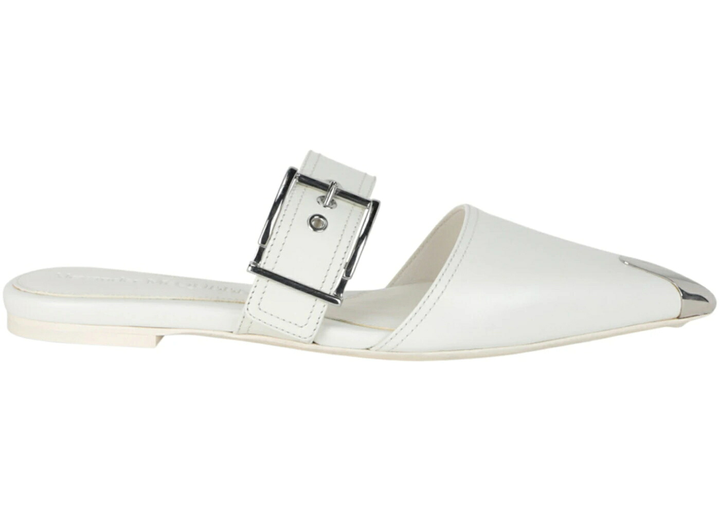 アレキサンダーマックイーン レザー アイボリー WOMEN'S スニーカー レディース ALEXANDER MCQUEEN ALEXANDER MCQUEEN PUNK LEATHER FLATS IVORY (WOMEN'S) /