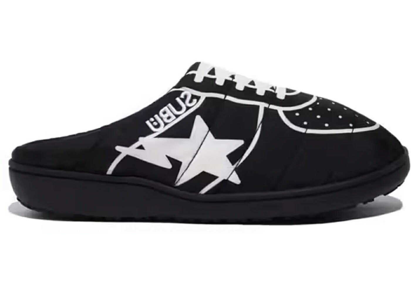 ベイプ サンダル 黒いこと 黒いこと 白いこと 白いこと スニーカー メンズ BAPE X SUBU PUFFER SANDALS BLACK / BLACK WHITE