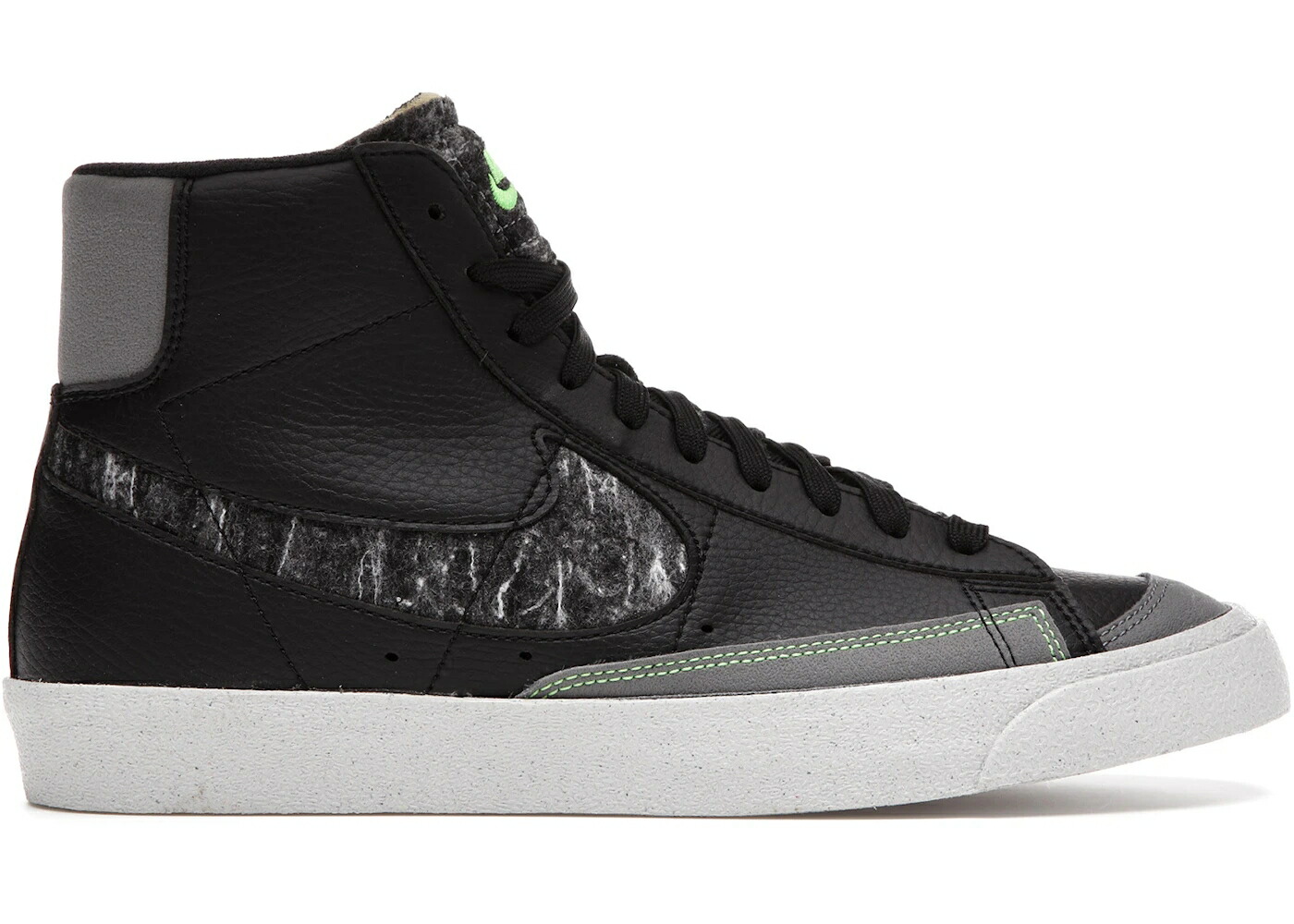 ナイキ ブレイザー ミッド ビンテージ ヴィンテージ 黒色 ブラック 緑 グリーン '77 スニーカー メンズ NIKE BLAZER MID VINTAGE BLACK LIGHT BONE / BLACK ELECTRIC GREEN LIGHT BONE
