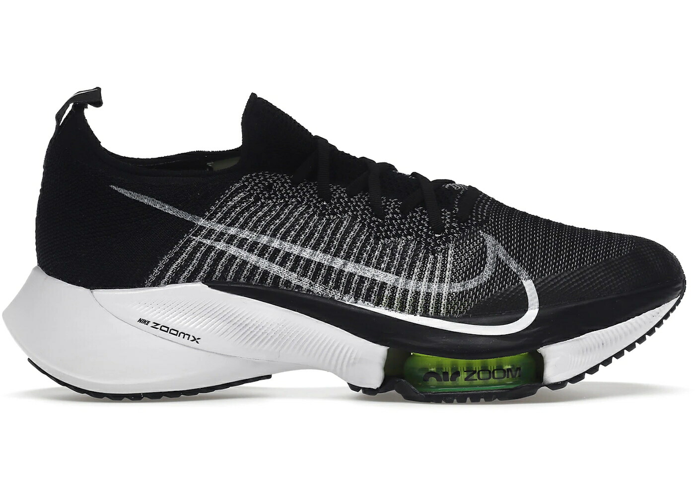ナイキ ズーム フライニット 黒色 ブラック 白色 ホワイト NEXT% スニーカー メンズ NIKE AIR ZOOM TEMPO FLYKNIT BLACK WHITE / BLACK VOLT WHITE|スニケス