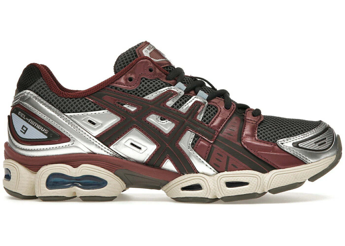 アシックス 灰色 グレー スニーカー メンズ ASICS GEL-NIMBUS 9 TRUFFLE GREY DARK CHERRY / TRUFFLE GREY DARK CHERRY