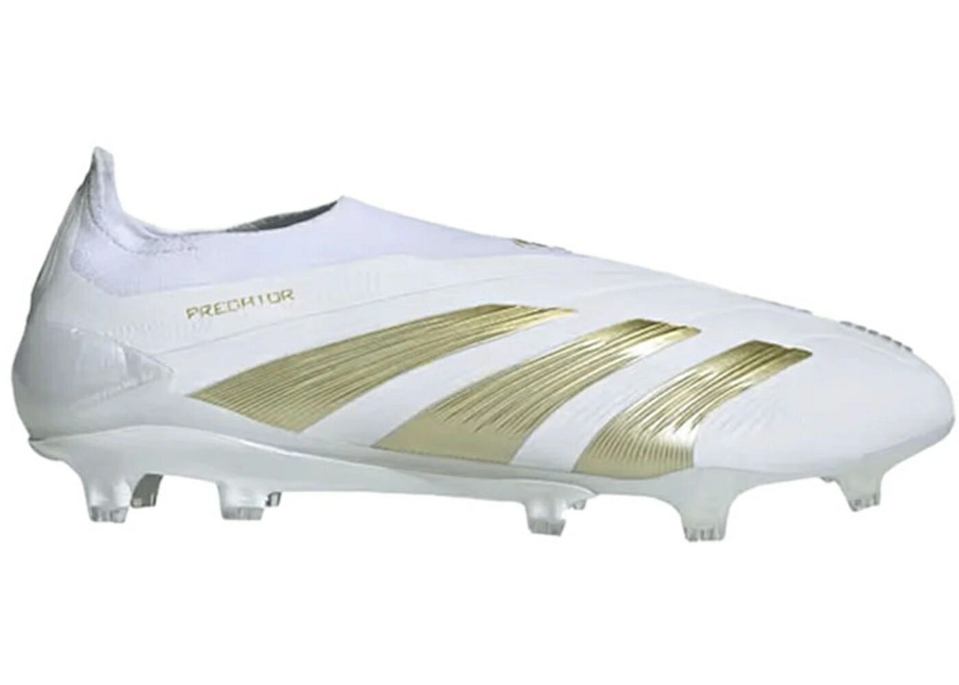 アディダス プレデター エリート 白色 ホワイト ゴールド スニーカー メンズ ADIDAS PREDATOR ELITE LACELESS FG DAYSPARK PACK / CLOUD WHITE GOLD METALLIC CLOUD