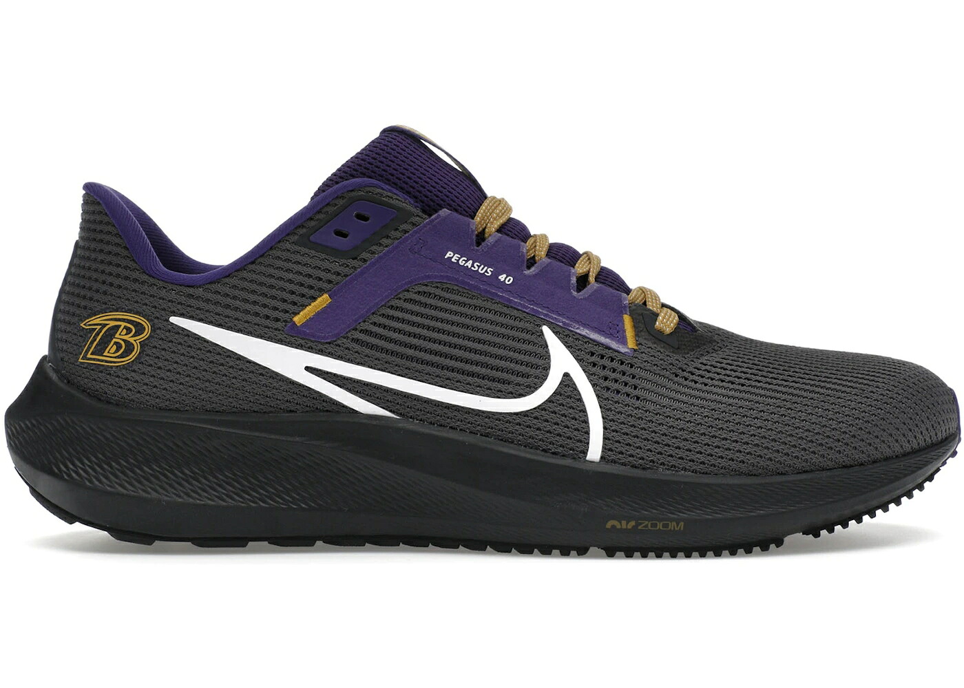 ナイキ ペガサス ボルティモア レイブンズ ボルチモア スニーカー メンズ NIKE PEGASUS 40 BALTIMORE RAVENS / ANTHRACITE NEW ORCHID OCHRE