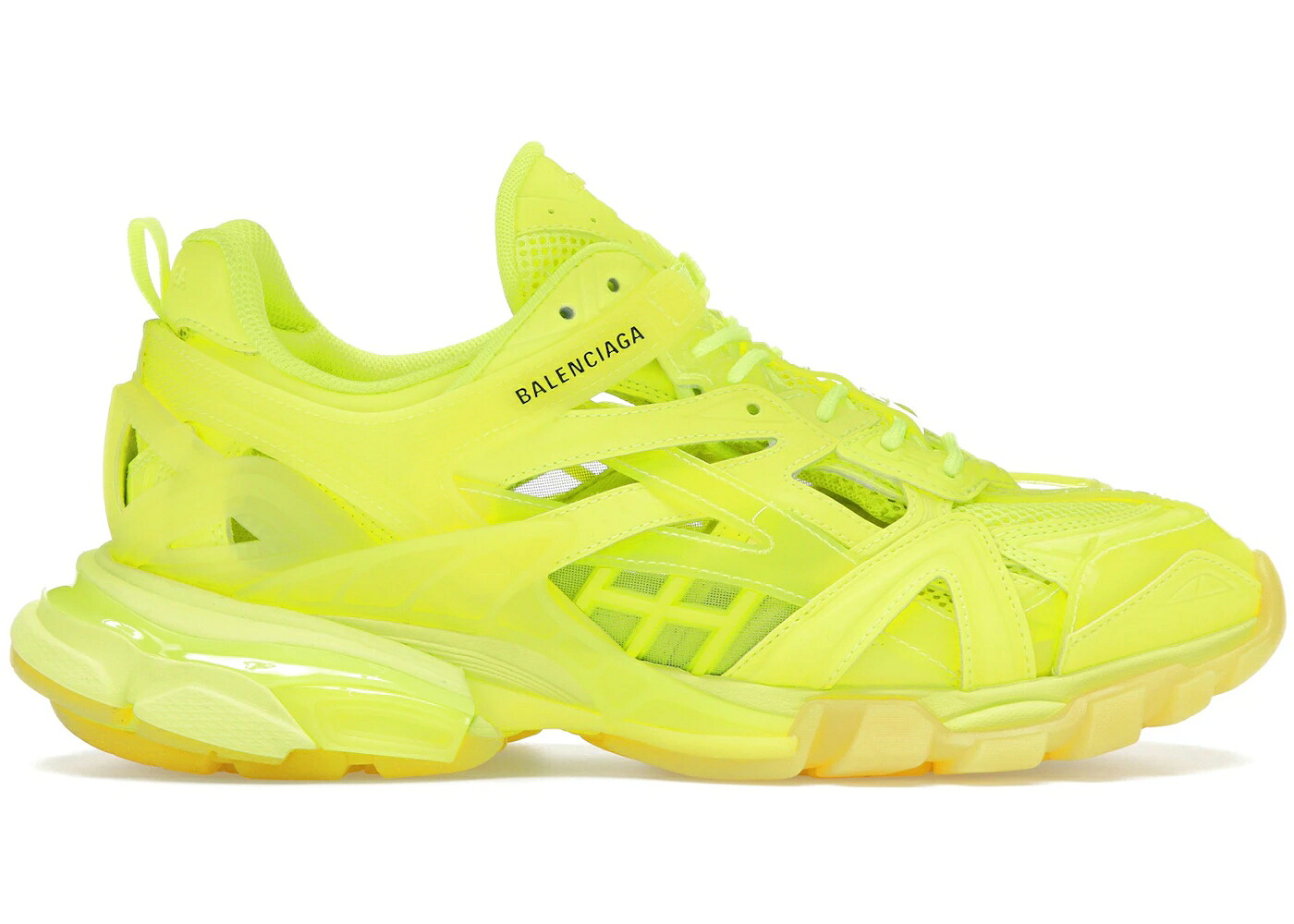 バレンシアガ 貨物自動車 黄味がかった 黄色 スニーカー メンズ BALENCIAGA TRACK 2 CLEAR SOLE FLUO YELLOW / FLUO YELLOW