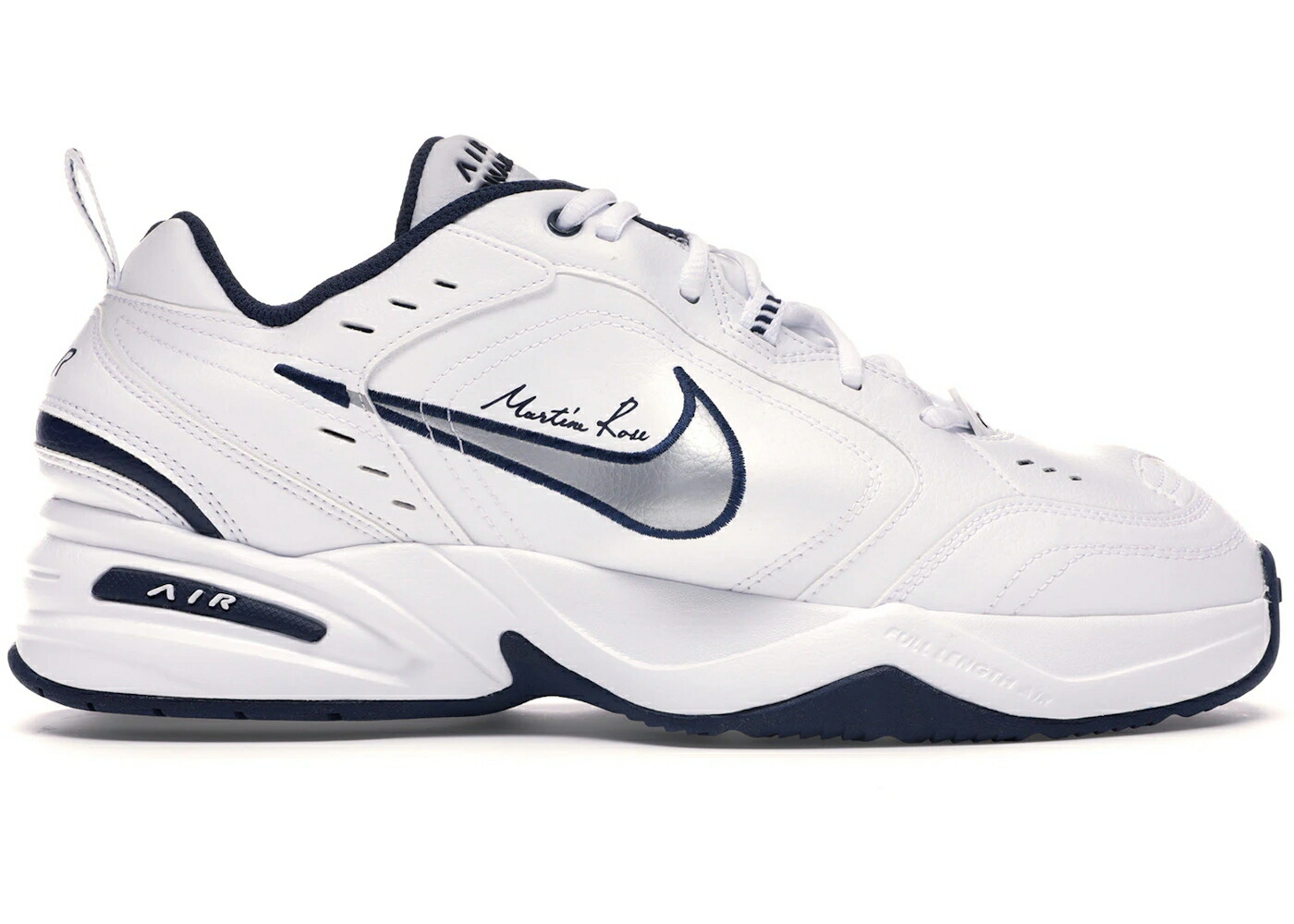 ナイキ モナーク サクラ色 白いこと 白いこと しろがね色 しろがね色 スニーカー メンズ NIKE AIR MONARCH IV MARTINE ROSE WHITE / WHITE METALLIC SILVER MIDNIGHT