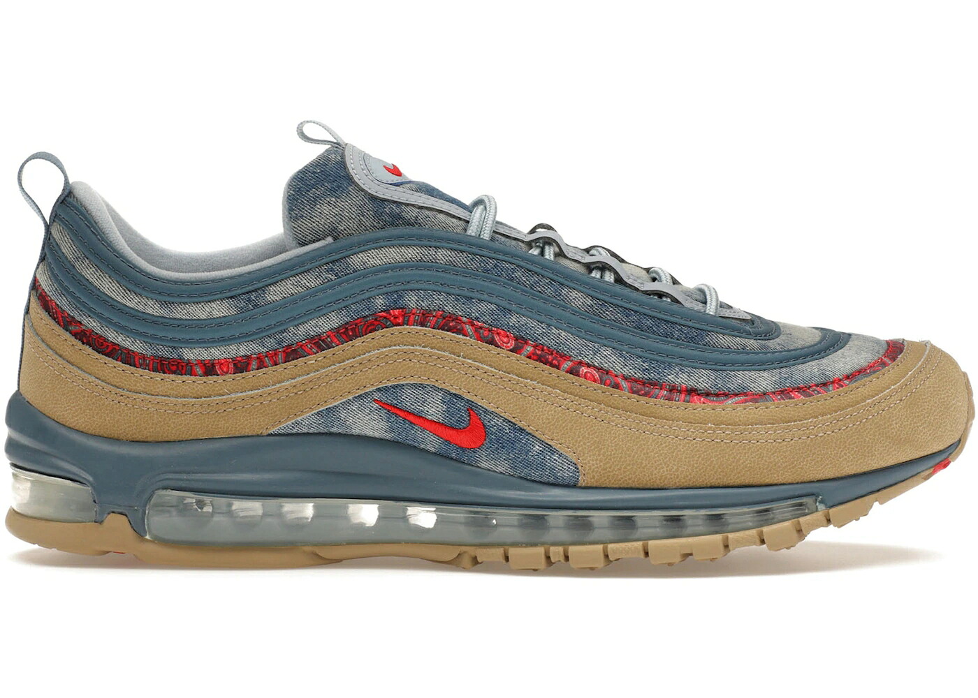 ナイキ マックス ワイルド ベージュ 赤 レッド エアマックス スニーカー メンズ NIKE AIR MAX 97 WILD WEST / PARACHUTE BEIGE UNIVERSITY RED