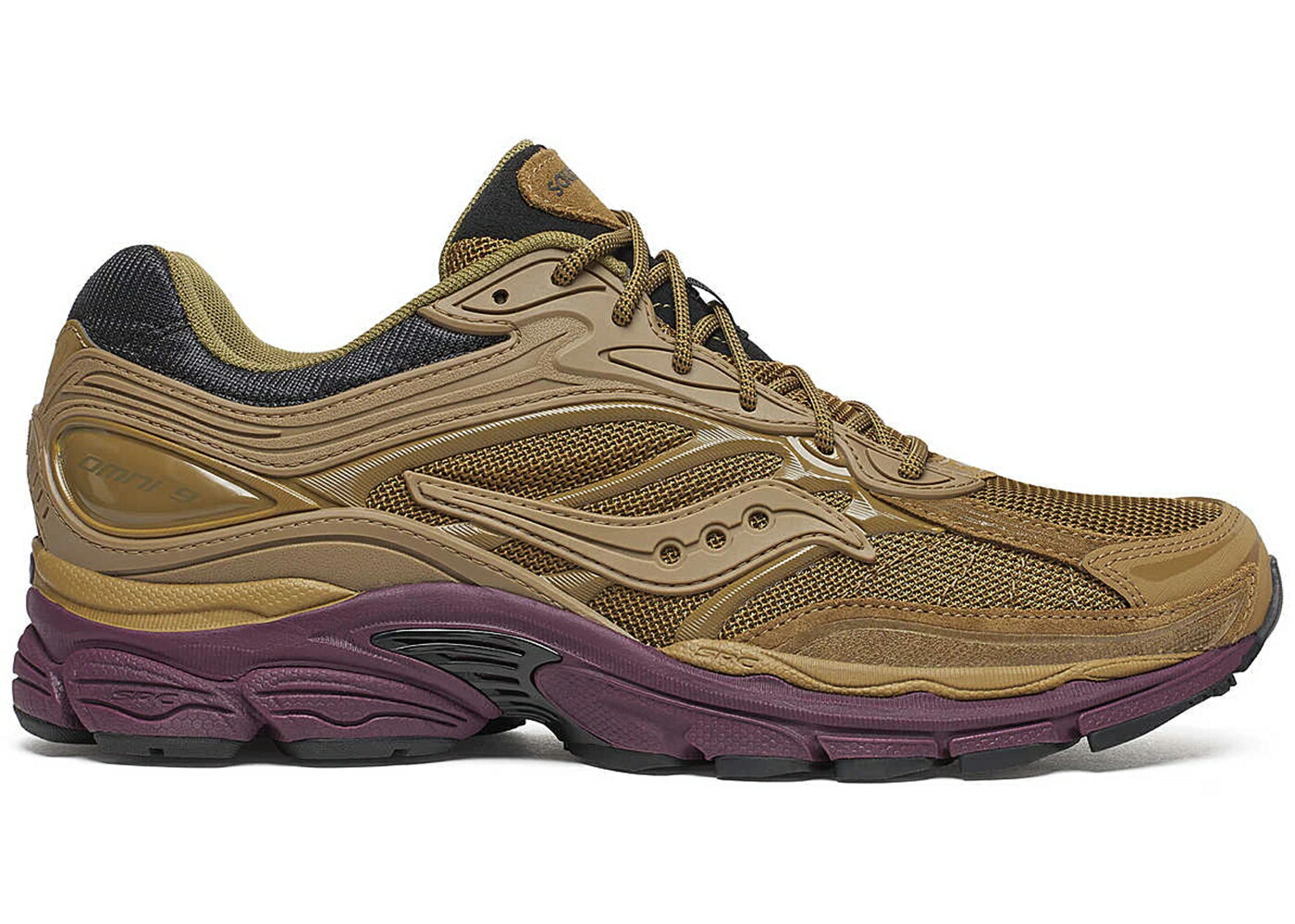 サッカニー 赤銅色 赤銅色 スニーカー メンズ SAUCONY PROGRID OMNI 9 BROWN BORDEAUX / BROWN WINE
