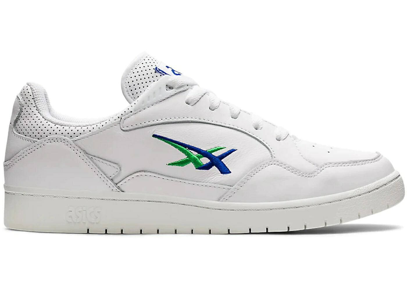 アシックス 白色 ホワイト 青色 ブルー 緑 グリーン スニーカー メンズ ASICS SKYCOURT WHITE MONACO BLUE GREEN / WHITE MONACO BLUE