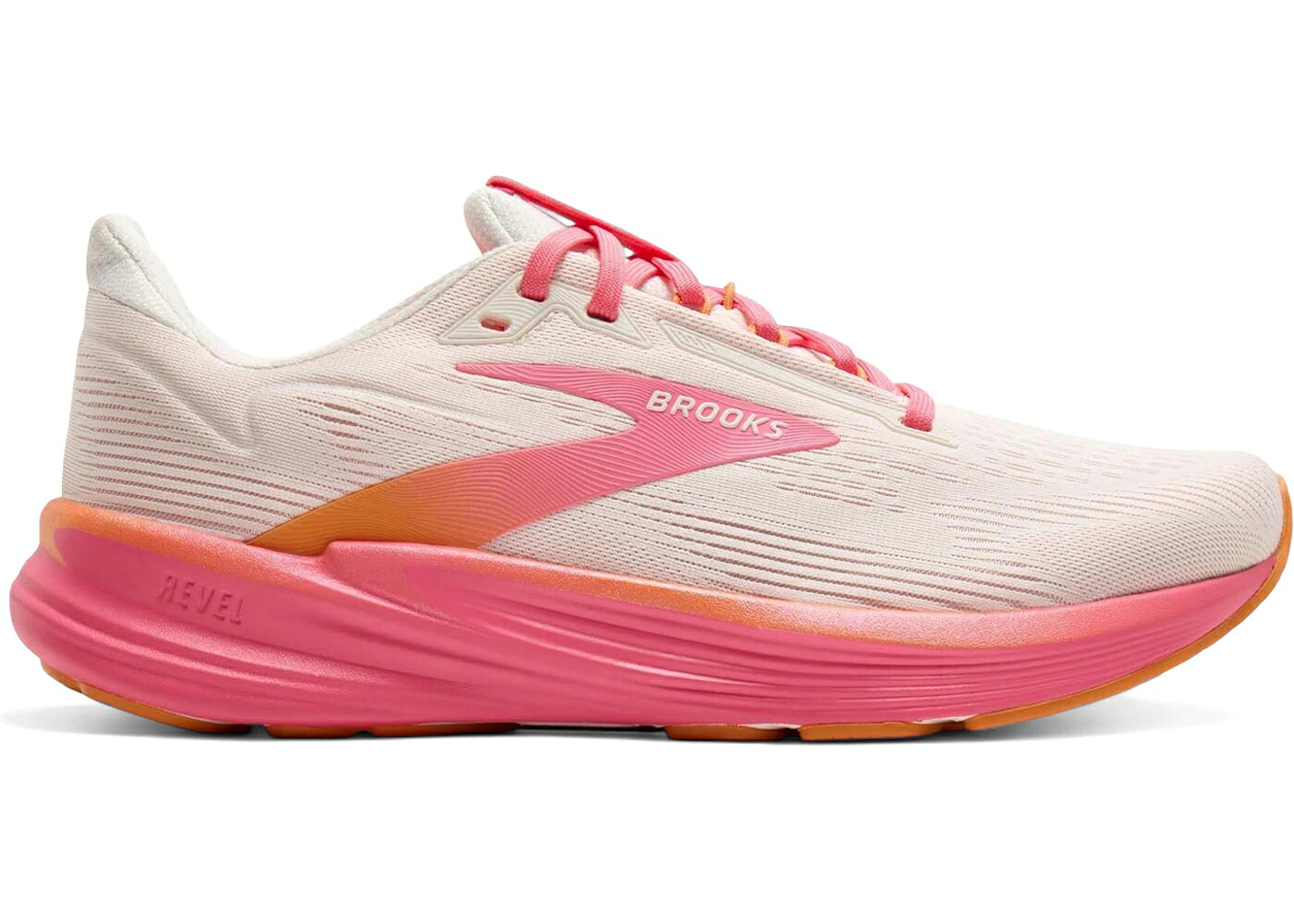 ブルックス マックス 白いこと 白いこと サクラ色 WOMEN\u0027S スニーカー レディース BROOKS REVEL MAX EMPOWER HER (WOMEN\u0027S) / WHITE PINK TANGERINE