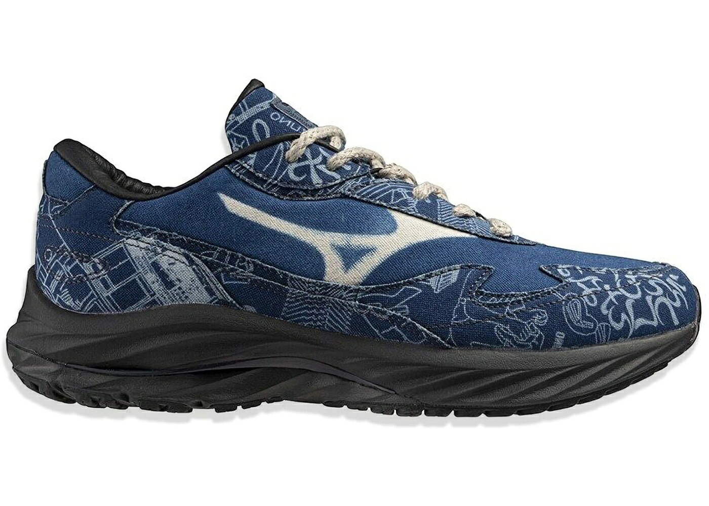 ミズノ 縮くれる ウェイブ 青味 青み 白いこと 白いこと スニーカー メンズ MIZUNO WAVE RIDER BETA BUAISOU MUGEN BLUE WHITE / MUGEN BLUE WHITE