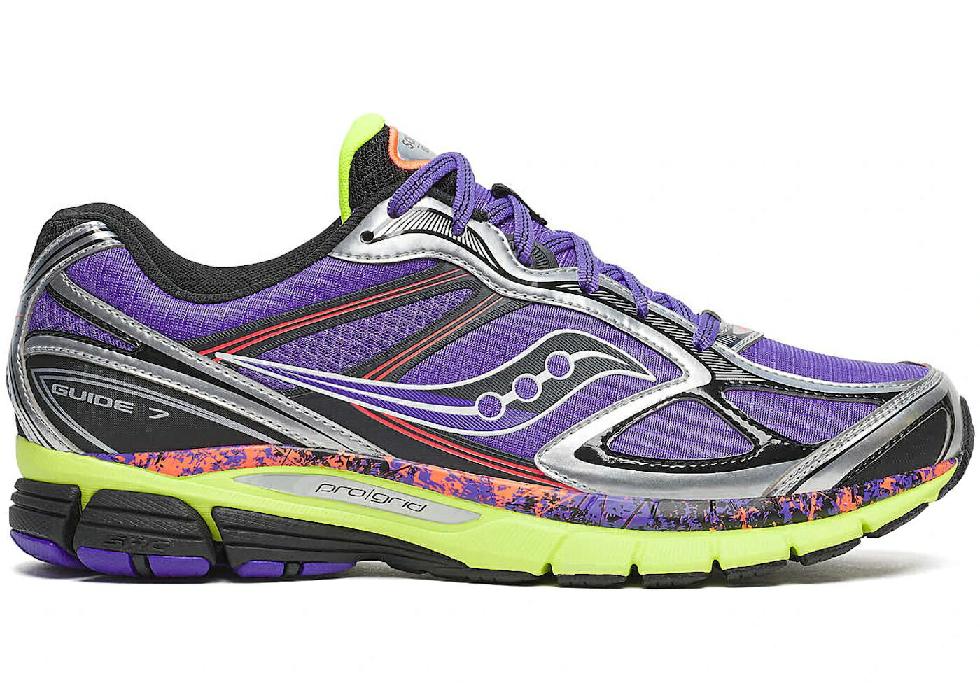 サッカニー 紫 パープル スニーカー メンズ SAUCONY PROGRID GUIDE 7 PURPLE CITRON / PURPLE CITRON