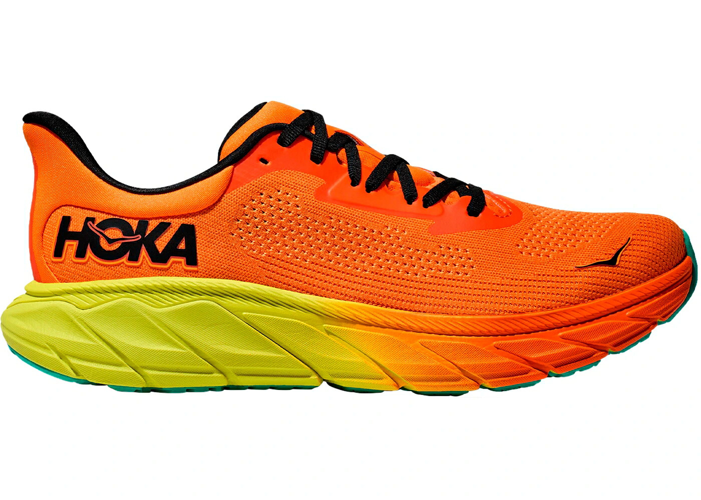 ホカオネオネ 黒色 ブラック スニーカー メンズ HOKA ONE ONE HOKA ONE ARAHI 7 ELECTRIC TANGERINE BLACK / ELECTRIC TANGERINE BLACK|スニケス