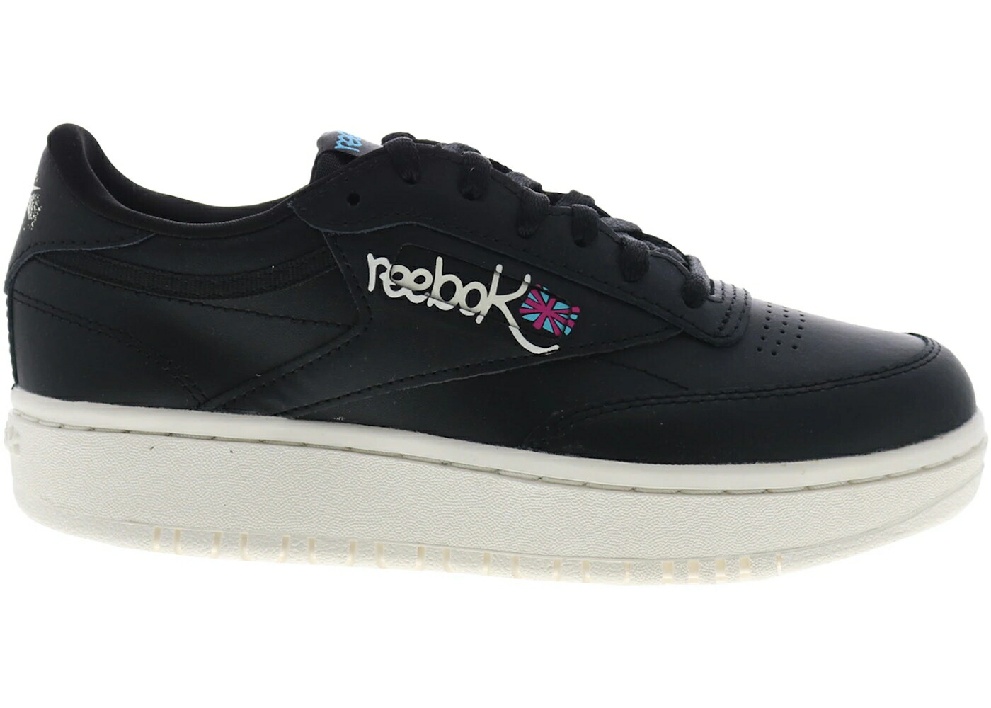リーボック クラブ 黒色 ブラック レーザー ピンク WOMEN スニーカー レディース REEBOK CLUB C DOUBLE BLACK CHALK LASER PINK (WOMEN) / BLACK CHALK LASER PINK