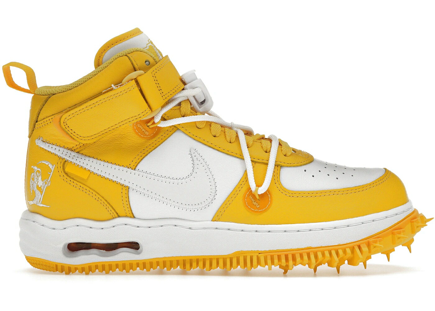 ナイキ ミッド 象牙色 白いこと 白いこと 空軍 スニーカー メンズ NIKE AIR FORCE 1 MID SP OFF-WHITE VARSITY MAIZE / WHITE WHITE VARSITY MAIZE