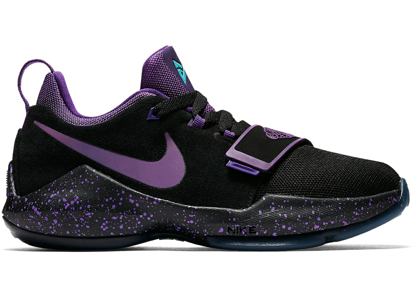ナイキ 黒色 ブラック コート 紫 パープル ジュニア キッズ NIKE PG 1 SCORE IN BUNCHES (GS) / BLACK COURT PURPLE HYPER GRAPE ベビー マタニティ スニーカー|スニケス