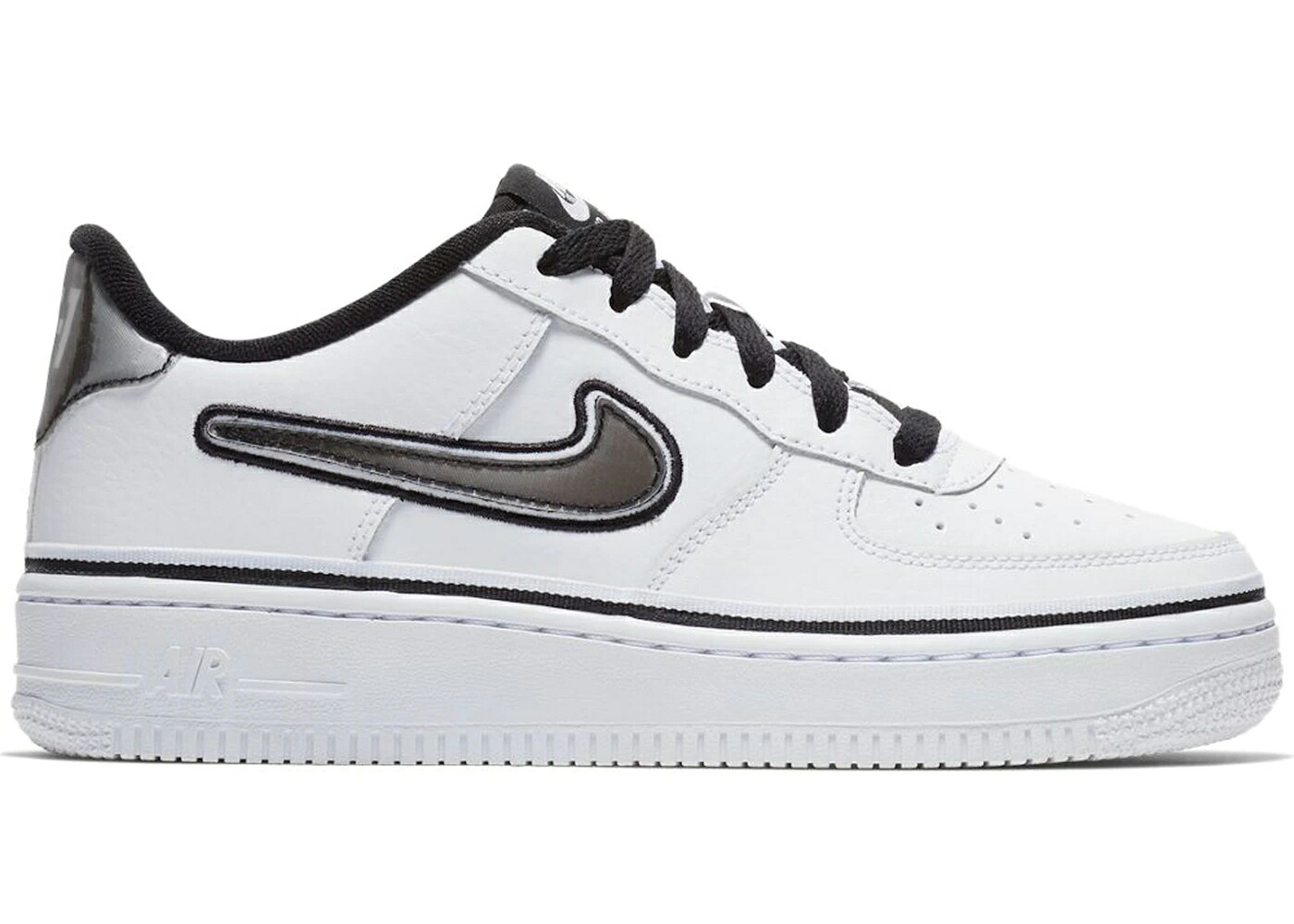 ナイキ 白いこと 白いこと 黒いこと 黒いこと 空軍 お坊っちゃん キッズ NIKE AIR FORCE 1 LOW NBA WHITE BLACK (GS) / WHITE WHITE BLACK もの言う花 マタニティ スニーカー