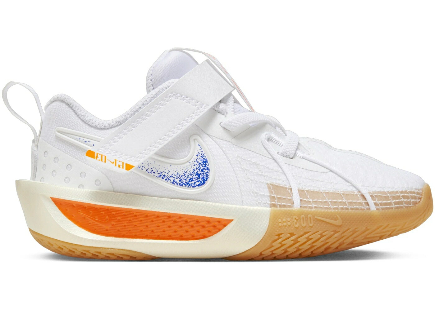 ナイキ 白色 ホワイト 黄色 イエロー 青色 ブルー ジュニア キッズ NIKE GT CUT 3 BLUEPRINT WHITE COCONUT MILK GUM YELLOW RACER BLUE (PS) / WHITE COCONUT MILK GUM YELLOW ベビー マタニティ スニーカー