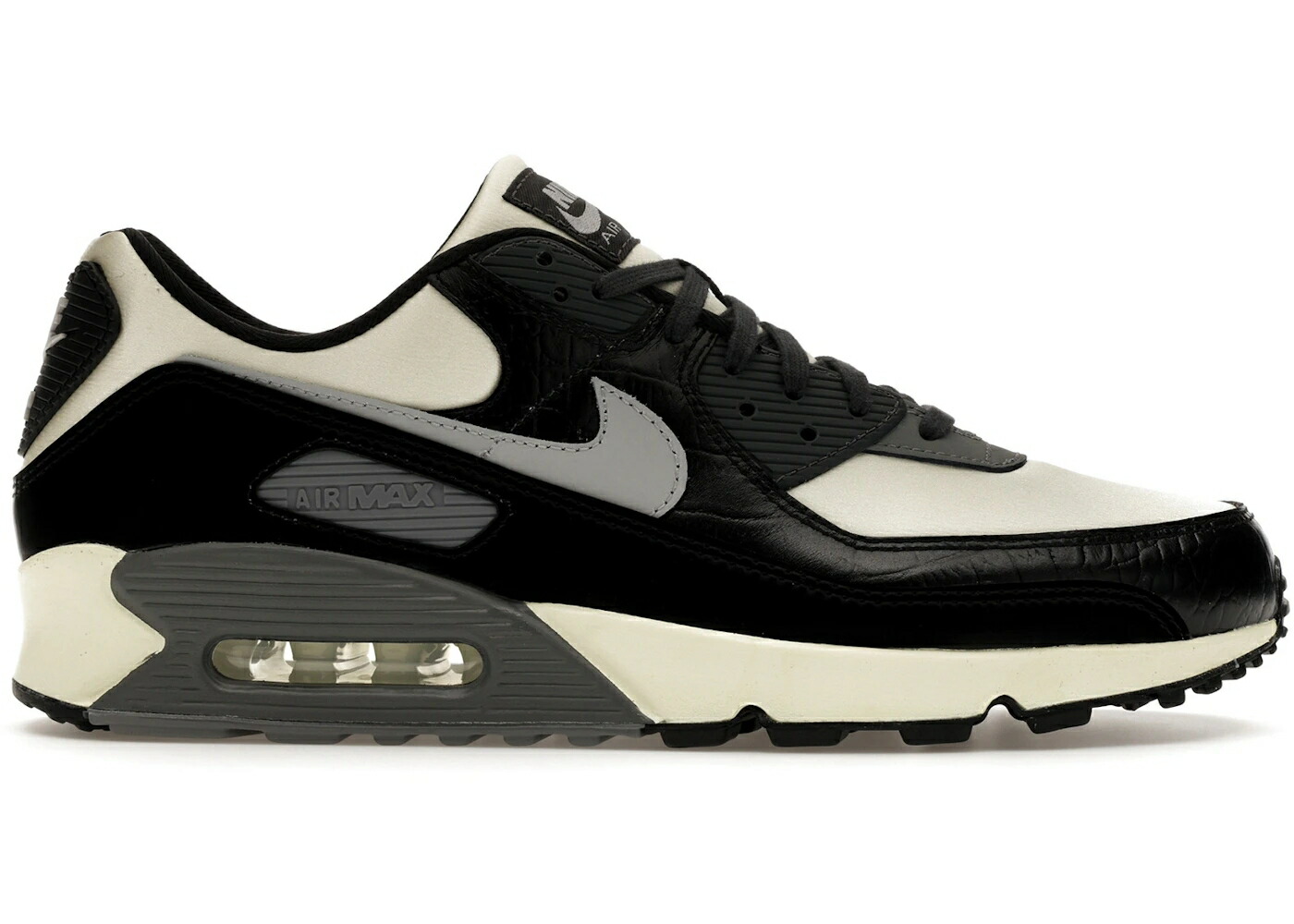 ナイキ マックス 薄墨色 薄墨色 クロコダイル 黒いこと 黒いこと 大気圏マックス スニーカー メンズ NIKE AIR MAX 90 QS SMOKE GREY CROCODILE / SAIL LIGHT SMOKE GREY BLACK