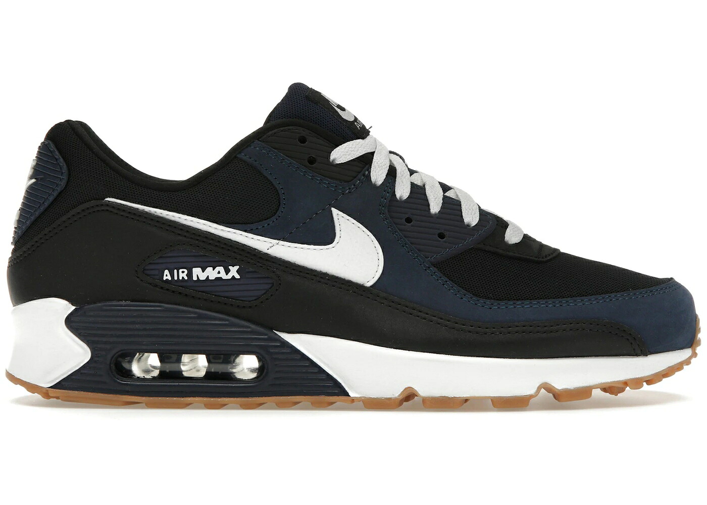 ナイキ マックス 紺色 米国海軍 黒いこと 黒いこと エア湖マックス スニーカー メンズ NIKE AIR MAX 90 MIDNIGHT NAVY GUM / MIDNIGHT NAVY BLACK GUM MEDIUM
