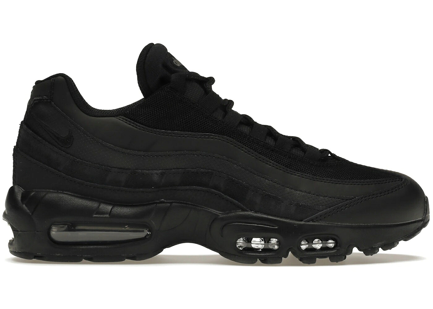 ナイキ マックス 黒いこと 黒いこと 薄墨色 薄墨色 大気圏マックス スニーカー メンズ NIKE AIR MAX 95 ESSENTIAL TRIPLE BLACK / BLACK BLACK DARK GREY
