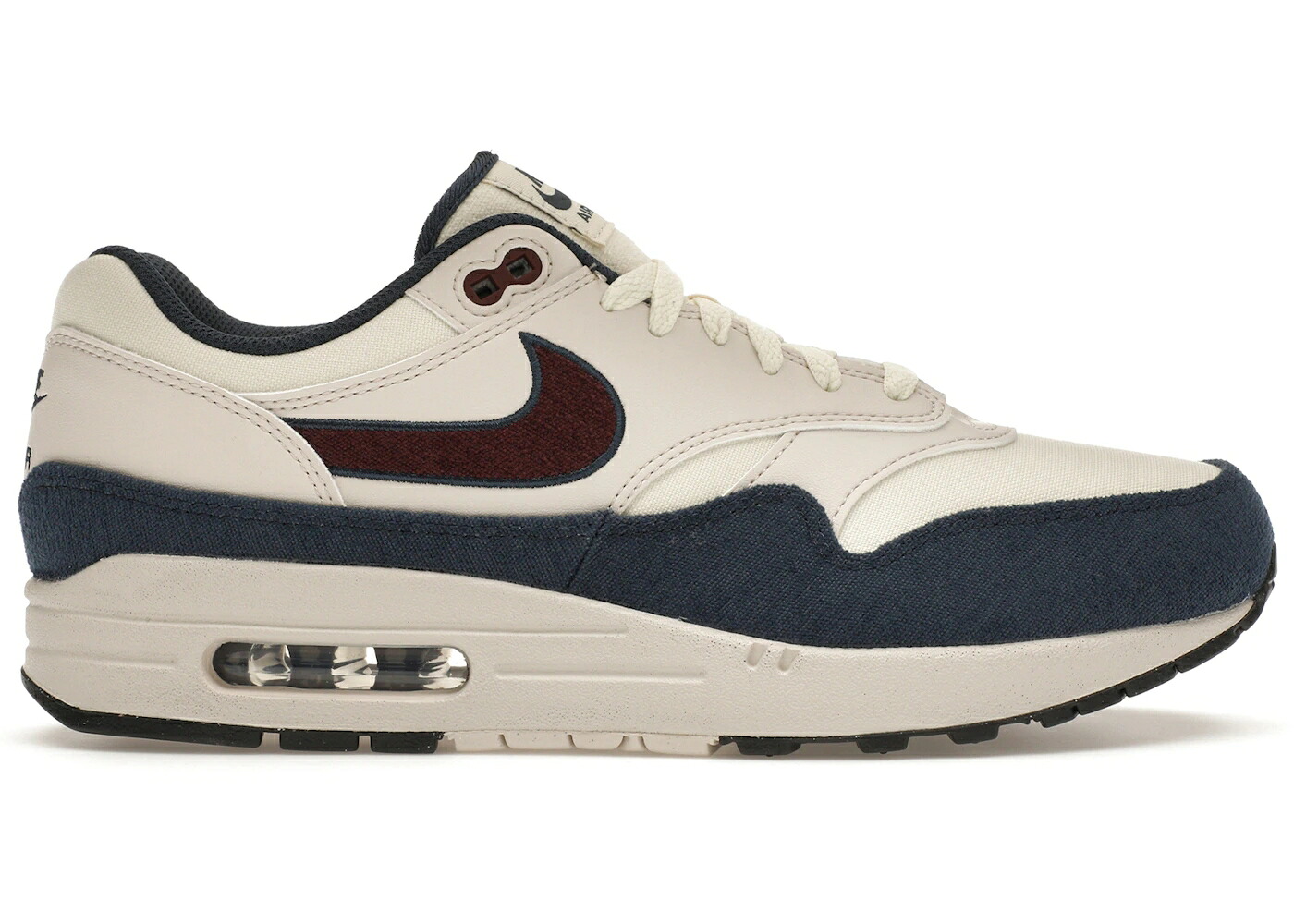 ナイキ マックス ワイン色 バーガンディー 紺色 ネイビー エアマックス スニーカー メンズ NIKE AIR MAX 1 COCONUT MILK BURGUNDY CRUSH NAVY / COCONUT MILK BURGUNDY CRUSH