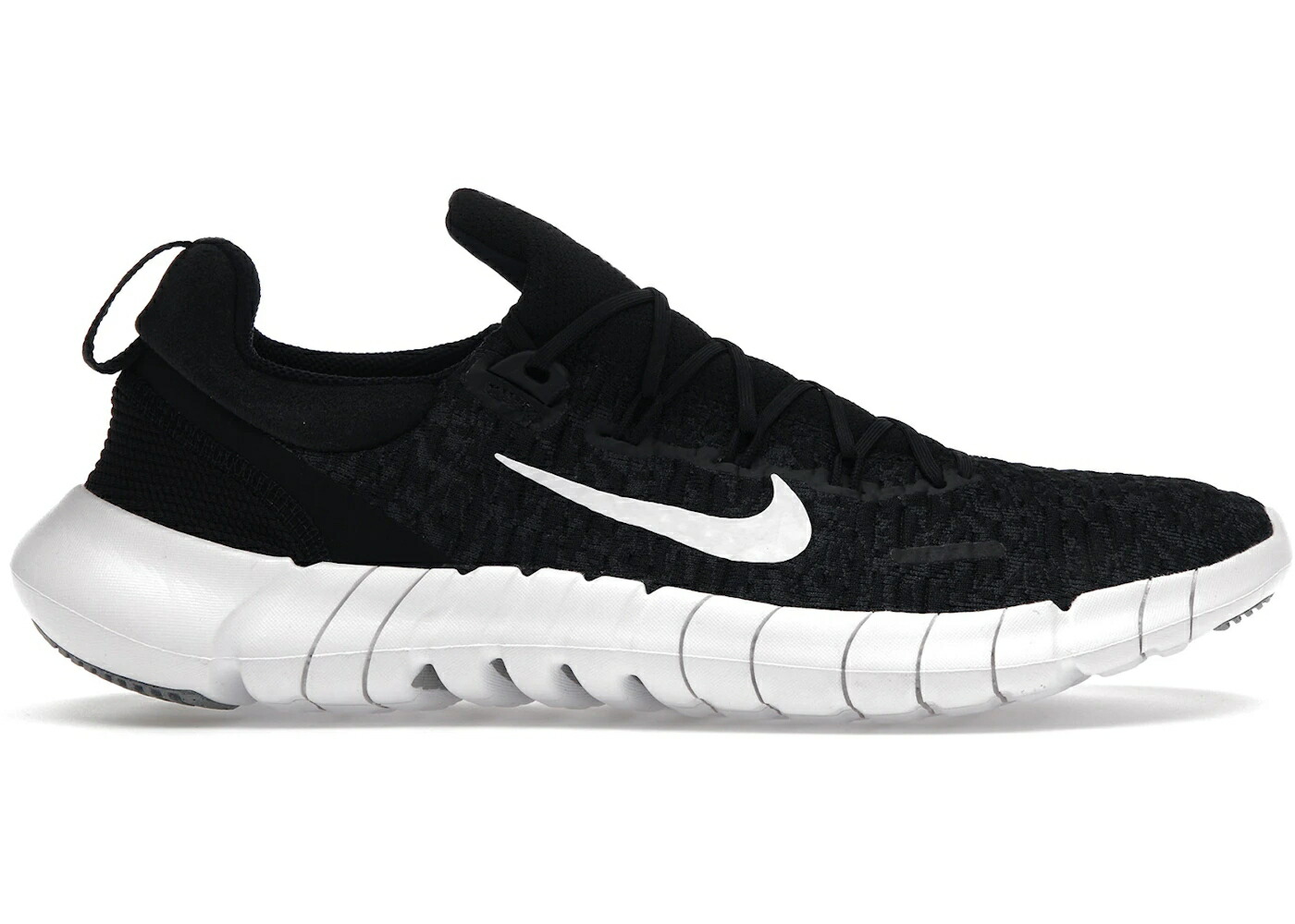 ナイキ フリー ラン 黒色 ブラック 白色 ホワイト 灰色 グレー 5.0 スニーカー メンズ NIKE FREE RUN BLACK WHITE (2021) / BLACK DARK SMOKE GREY WHITE