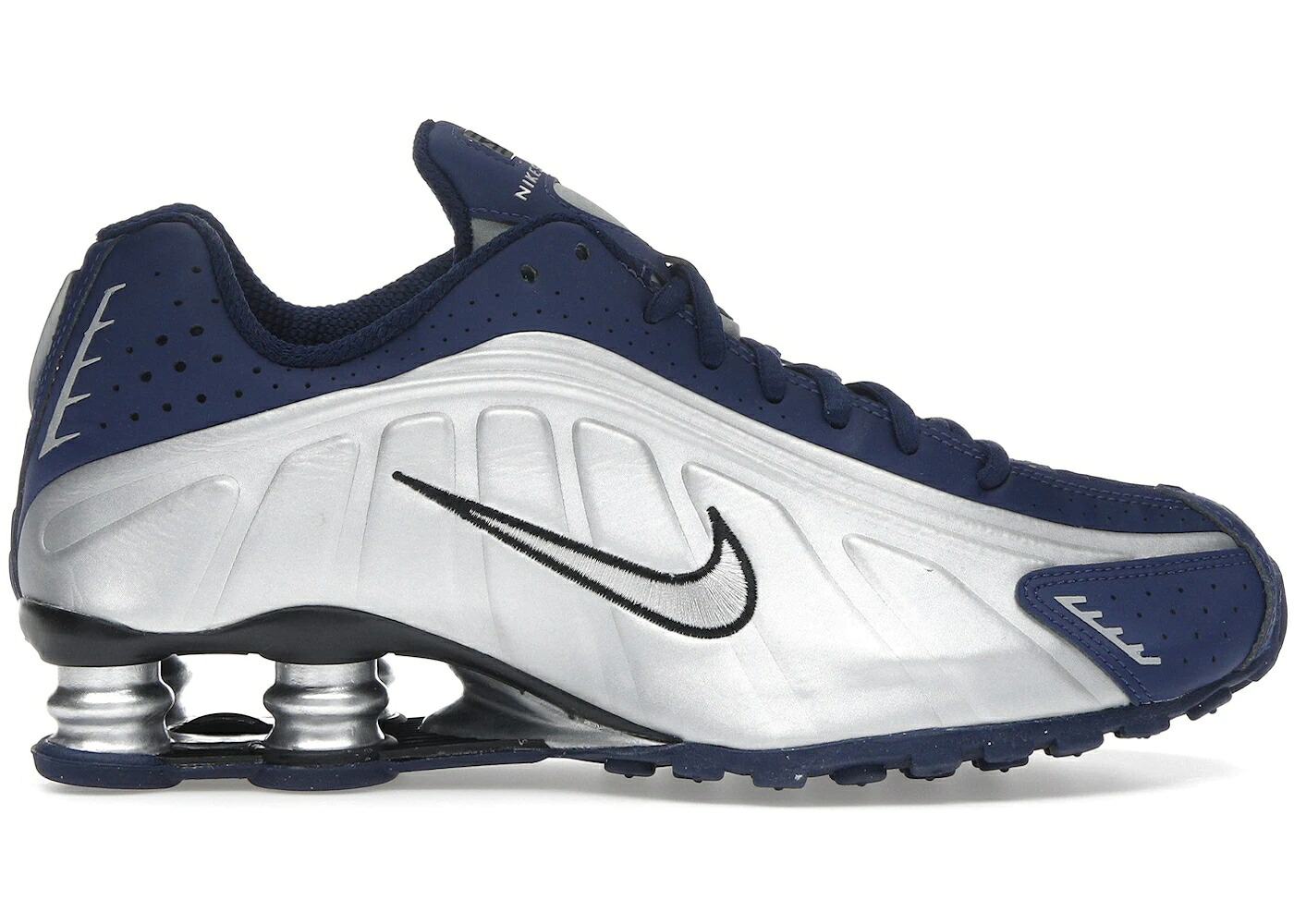 ナイキ ショックス 青色 ブルー 銀色 シルバー 黒色 ブラック WOMEN'S スニーカー レディース NIKE SHOX R4 BLUE VOID (WOMEN'S) / BLUE VOID METALLIC SILVER BLACK｜スニケス