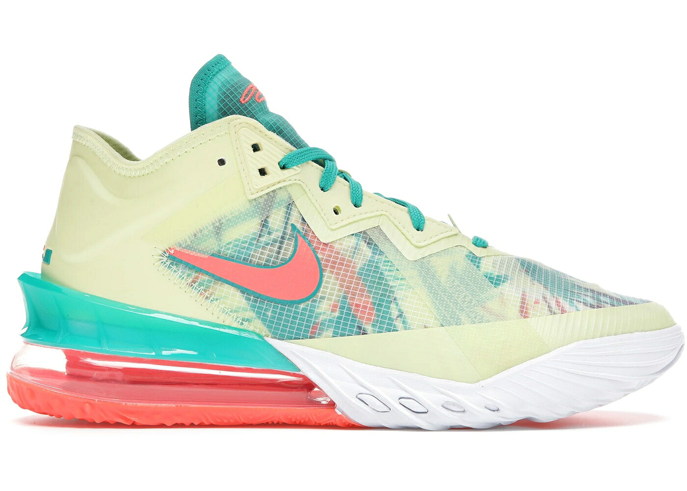 ナイキ レブロン 白いこと 白いこと 菩提樹 スニーカー メンズ NIKE LEBRON 18 LOW LEBRONALD PALMER / WHITE LIME BRIGHT MANGO NEW