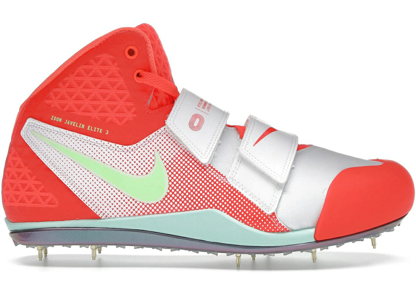 ナイキ ズーム ジャヴェリン ジャベリン エリート 白色 ホワイト 橙 オレンジ ライム ブラスト クリムゾン スニーカー メンズ NIKE ZOOM JAVELIN ELITE 3 WHITE HYPER ORANGE LIME BLAST BRIGHT CRIMSON / WHITE HY