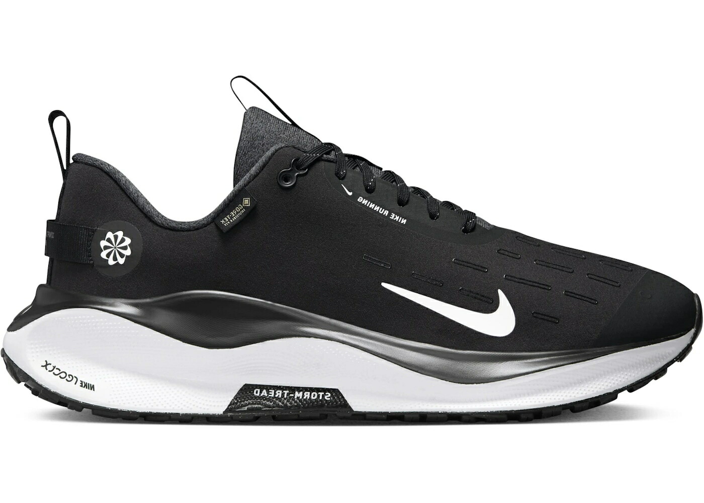 ナイキ リアクト ラン ゴアテックス 黒色 ブラック 白色 ホワイト スニーカー メンズ NIKE REACT INFINITY RUN 4 GORE-TEX BLACK ANTHRACITE VOLT WHITE / BLACK ANTHRACITE VOLT WHITE