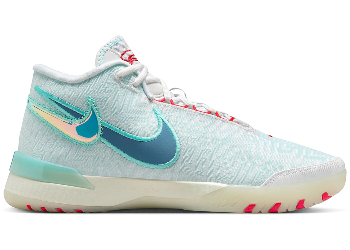 ナイキ レブロン 白色 ホワイト 緑 グリーン 赤 レッド スニーカー メンズ NIKE LEBRON NXXT GENISUS WHITE AURORA GREEN SIREN RED AEGEAN STORM / WHITE AURORA GREEN SIREN RED