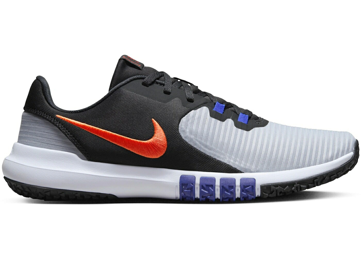 ナイキ 灰色 グレー 黒色 ブラック 青色 ブルー チーム 橙 オレンジ スニーカー メンズ NIKE FLEX CONTROL 4 WOLF GREY BLACK RACER BLUE TEAM ORANGE / WOLF GREY BLACK RACER BLUE TEAM