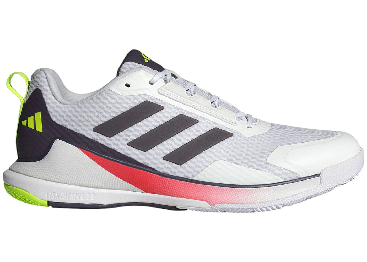 アディダス 白色 ホワイト MET. スニーカー メンズ ADIDAS NOVAFLIGHT 2 INDOOR CLOUD WHITE AURORA PLUM / CLOUD WHITE AURORA MET. AURORA