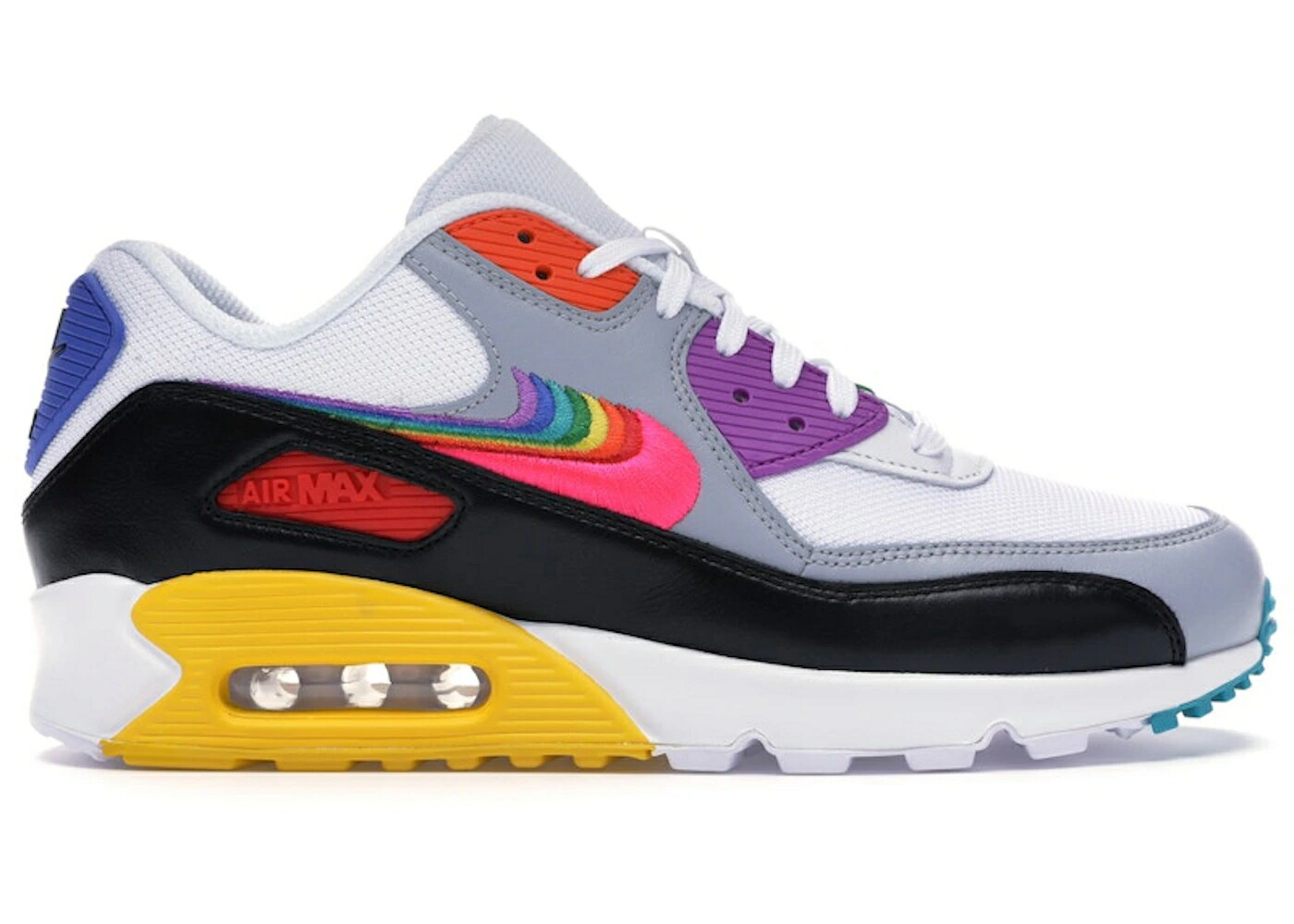 ナイキ マックス 白色 ホワイト 黒色 ブラック エアマックス スニーカー メンズ NIKE AIR MAX 90 BE TRUE (2019) / WHITE MULTI COLOR BLACK WOLF