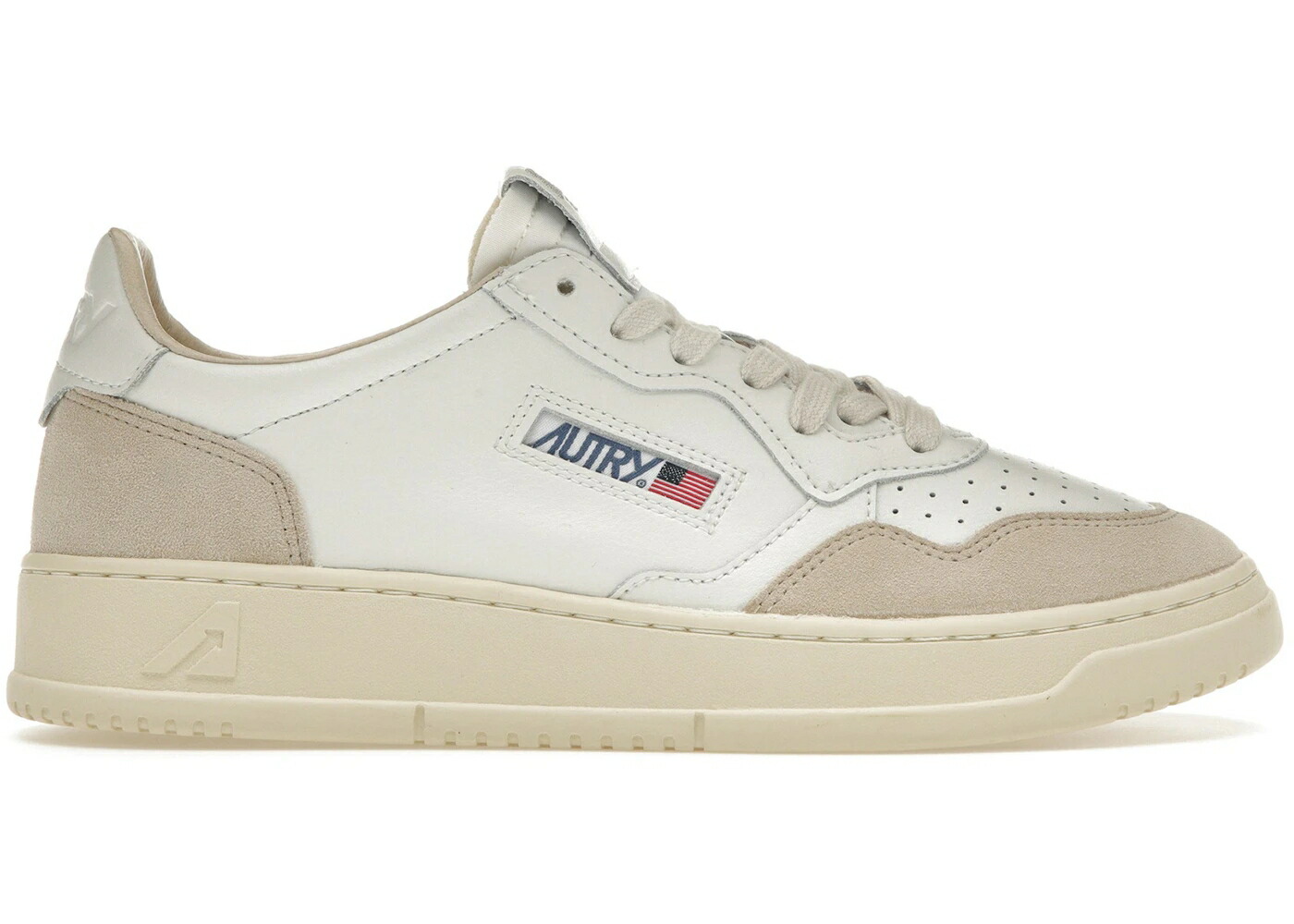 白色 ホワイト ベージュ スエード スウェード スニーカー メンズ AUTRY MEDALIST WHITE BEIGE SUEDE / WHITE SUEDE