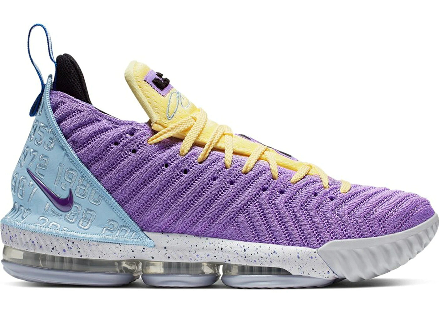 ナイキ レブロン レイカーズ 紫 相撲取り草 黄味がかった 黄色 スニーカー メンズ NIKE LEBRON 16 LAKERS CHAMPIONSHIPS / ATOMIC VIOLET BICYCLE YELLOW