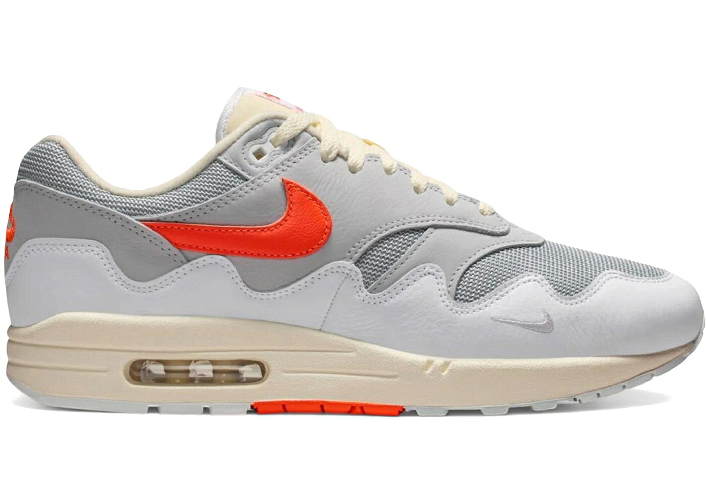 ナイキ マックス 白いこと 白いこと クリムゾン 純然たる 大気圏マックス スニーカー メンズ NIKE AIR MAX 1 PATTA WAVES WHITE HYPER CRIMSON (WITHOUT BRACELET) / WHITE HYPER CRIMSON PURE