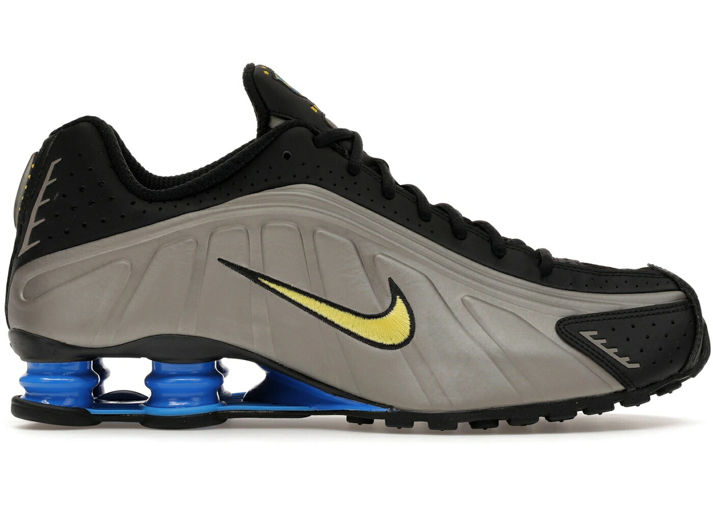 ナイキ ショックス 黒色 ブラック スニーカー メンズ NIKE SHOX R4 BRAZIL / BLACK CANARAY METALLIC PEWTER