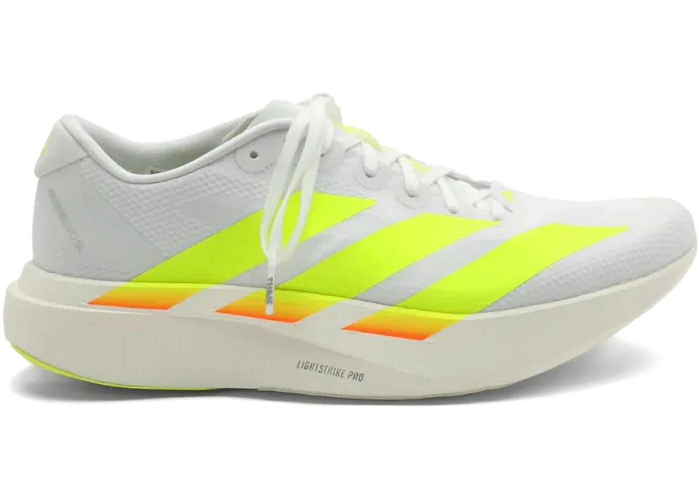アディダス アディゼロ 白色 ホワイト 黄色 イエロー スニーカー メンズ ADIDAS ADIZERO EVO SL TUNE KOREA INTERNAL TEMPO / WHITE YELLOW WHITE
